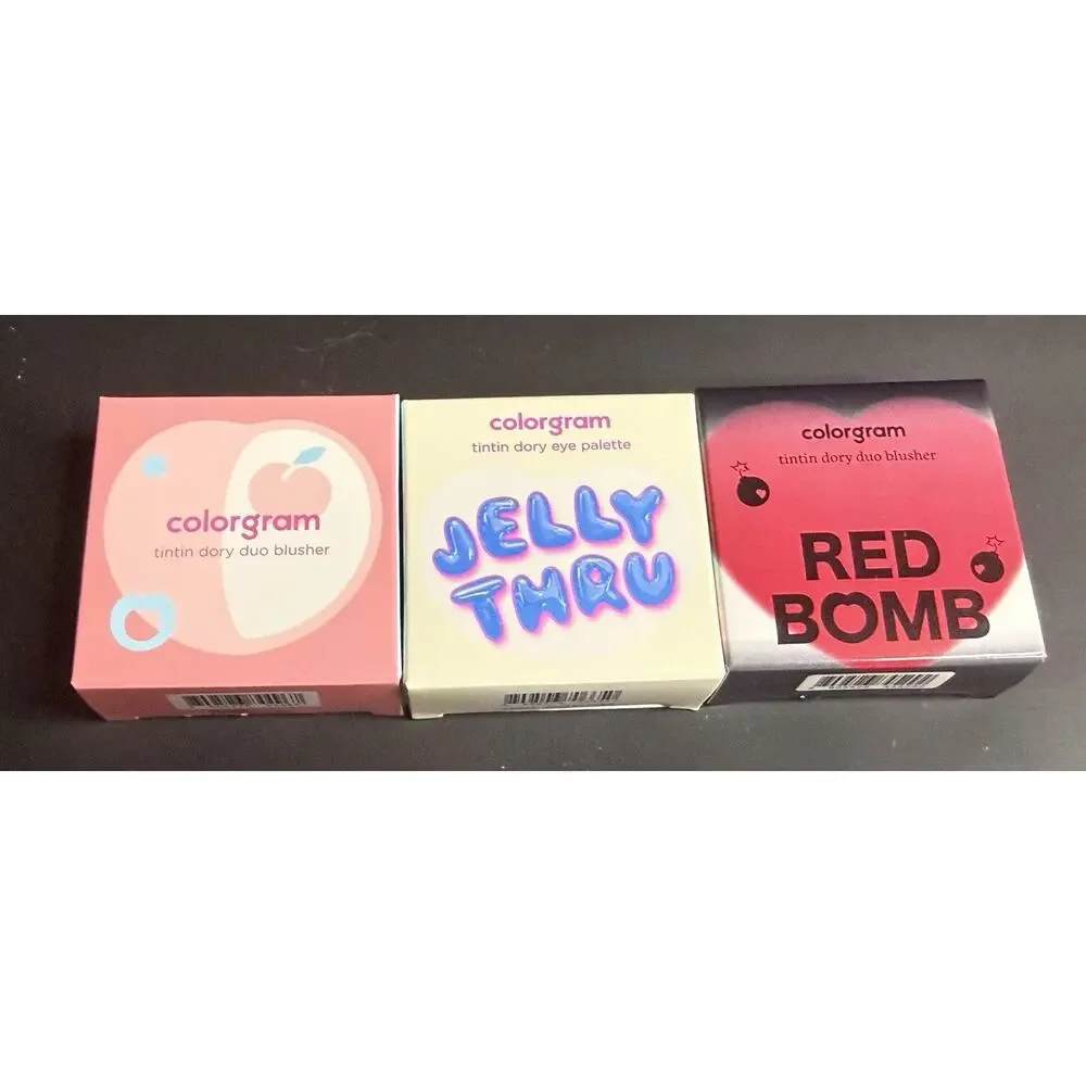 Colorgram Tintin Dory Makeup Lot of 3 Blusher & Eye Palette K-Beauty